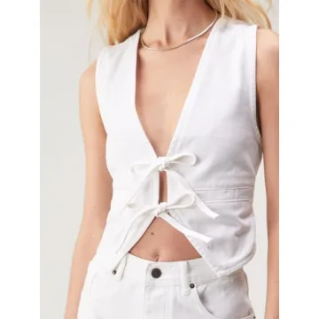 Women Fairycore Peplum Tie Front Tank Top for Stylish Looks