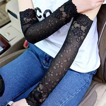 SUPVOX Lace Arm Sleeves for Stylish Sun Protection
