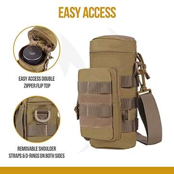 OneTigris Molle Water Bottle Pouch for Hiking and Camping