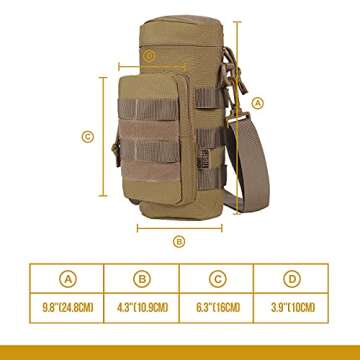 OneTigris Molle Water Bottle Pouch for Hiking and Camping