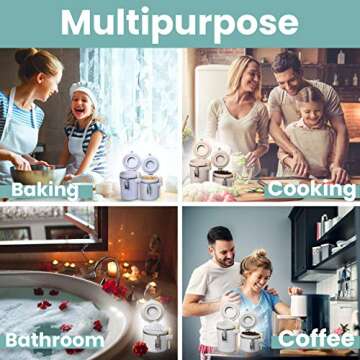 Home Intuition 4-Piece Ceramic Kitchen Canisters Set