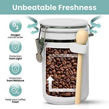 Home Intuition 4-Piece Ceramic Kitchen Canisters Set