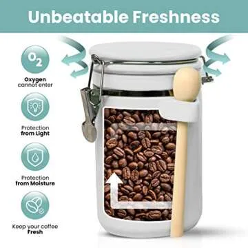 Home Intuition 4-Piece Ceramic Kitchen Canisters Set