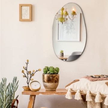 EDGEWOOD Asymmetrical Wall Mirror for Home Decor