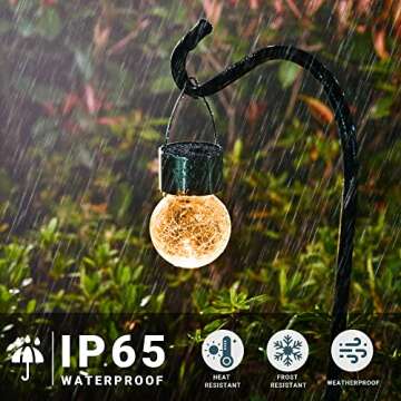 SOLPEX 12 Pack Solar Outdoor Lights Decorative, Hanging Solar Lights Outdoor Solar Powered Waterproof Lights, Hanging Globe Solar Lights for Garden, Yard, Patio, Lawn, Flower Bed(Color Changing)