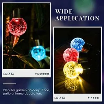 SOLPEX 12 Pack Solar Outdoor Lights Decorative, Hanging Solar Lights Outdoor Solar Powered Waterproof Lights, Hanging Globe Solar Lights for Garden, Yard, Patio, Lawn, Flower Bed(Color Changing)