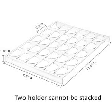 Cididu 2 Pack Coffee Pod Holder for Vertuoline Capsule, 30 Pods Acrylic Drawer Insert Organizer Tray...