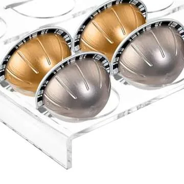 Cididu Acrylic Coffee Pod Holder - Clear Organizer for Vertuoline