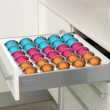 Cididu Acrylic Coffee Pod Holder - Clear Organizer for Vertuoline