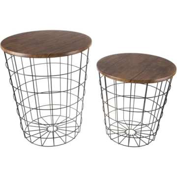 Lavish Home Nesting End Tables - Stylish Storage Solution