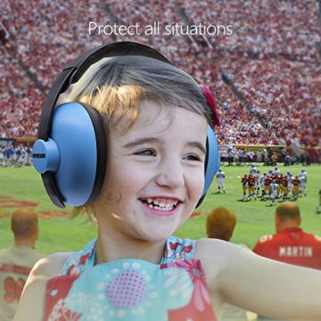 BBTKCARE Baby Ear Protection Noise Cancelling Headphones for Babies for 3 Months to 3 Years (Blue)