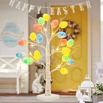 PABIPABI LED Easter Birch Tree for Unique Decoration