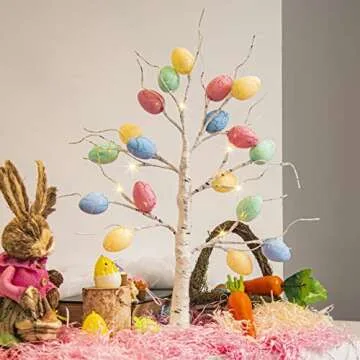 PABIPABI LED Easter Birch Tree for Unique Decoration
