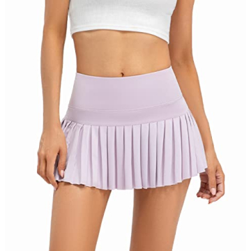 Raroauf Women's Pleated Tennis Skirt High Waisted with Shorts - Stylish Activewear