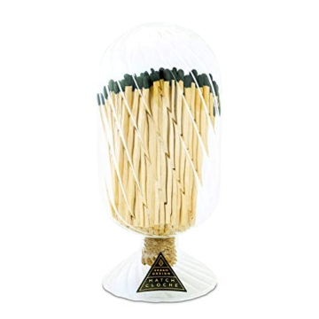 Skeem Helix Match Cloche with Black-Tipped Matches for Elegant Decor