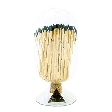 Skeem Helix Match Cloche with Black-Tipped Matches for Elegant Decor