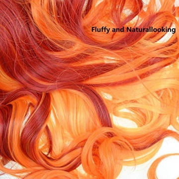 MQ Ombre Wavy Wigs for Women Long Colorful Curly Style