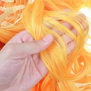 MQ Ombre Wavy Wigs for Women Long Colorful Curly Style