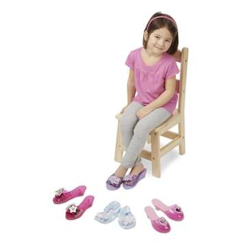 Melissa & Doug Role Play Collection, Step in Style! (Set of 4 Pairs, Frustration-Free Packaging), Multi-colored, Standard