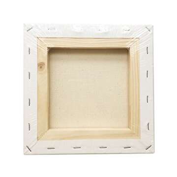 LWR CRAFTS Stretched Canvas 8" X 8" Pack of 6