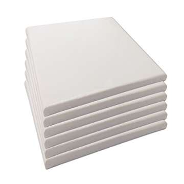 LWR CRAFTS Stretched Canvas 8" X 8" Pack of 6
