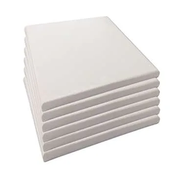 LWR CRAFTS Stretched Canvas 8" X 8" Pack of 6