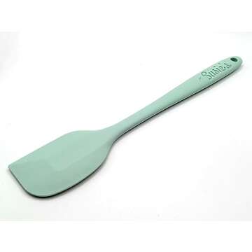 Customizable Silicone Spatula - Personalized Kitchen Tool for Unique Cooks - Heat-Resistant, Non-Stick, and Ergonomic - Your Name Embossed - Perfect Gift Idea (Mint Green)