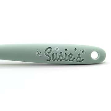 Customizable Silicone Spatula - Personalized Kitchen Tool for Unique Cooks - Heat-Resistant, Non-Stick, and Ergonomic - Your Name Embossed - Perfect Gift Idea (Mint Green)