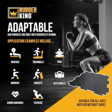 Rubber King Interlocking Tiles - Eco-Friendly Gym Flooring