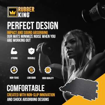Rubber King Interlocking Tiles - Eco-Friendly Gym Flooring