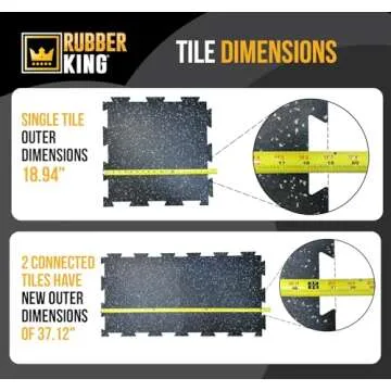 Rubber King Interlocking Tiles - Eco-Friendly Gym Flooring