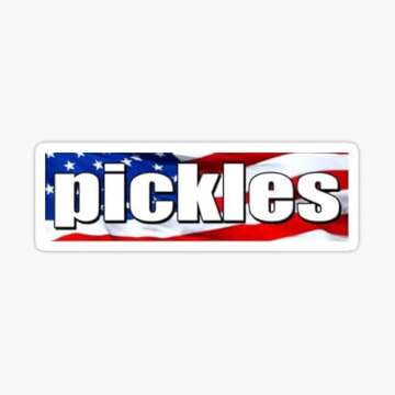 Pickles American Flag Funny Sticker for Car and Laptop