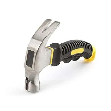 EFFICERE 8-oz. All-Purpose Stubby Hammer with Magnetic Nail Starter, Durable Alloy Steel Head and Fiberglass Handle | Perfect for General Household Projects, Garage, College Dormitory, Office and Shop