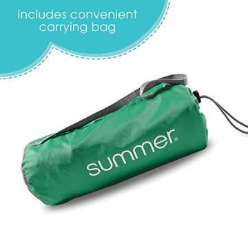 Summer by Bright Starts Pop 'N Sit Portable Booster Chair, Floor Seat, Indoor/Outdoor Use, Compact Fold, Jungle Botanical, 6 Mos - 3 Yrs