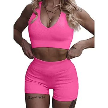 Micoson Seamless 2 Piece Workout Set for Women
