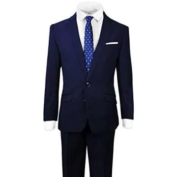 Stylish Navy Boys' Slim Fit Suit - Perfect for Occasions!