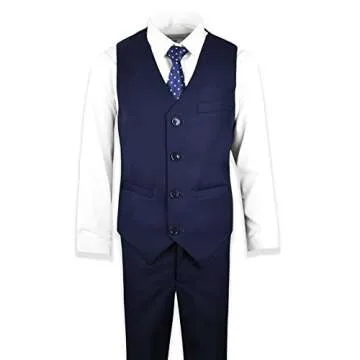 Stylish Navy Boys' Slim Fit Suit - Perfect for Occasions!