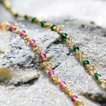 MEVECCO Dainty Gold Beads Bracelet for Women Jewelry