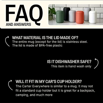 Fellow 12 oz Carter Wide Travel Mug for Coffee and Tea