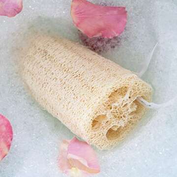 EcoTools Loofah Body Sponge, Mesh Netting Loofah, Exfoliating Body Scrubber, for Men & Women, Eco-Friendly Bath Sponge, Gentle Cleansing, Self-Tan Prep, Vegan & Cruelty-Free, 3 Count