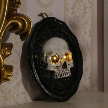 WONDER GARDEN Halloween Skull Decor with Glowing Eyes