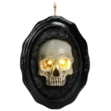 WONDER GARDEN Halloween Skull Decor with Glowing Eyes