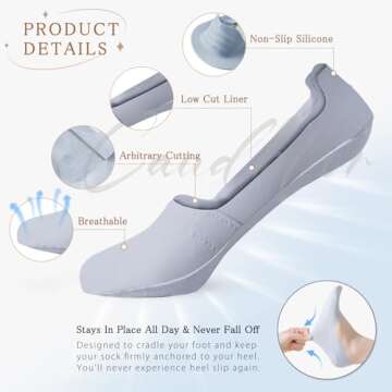 Caudblor Thin No Show Socks Low Cut Liner