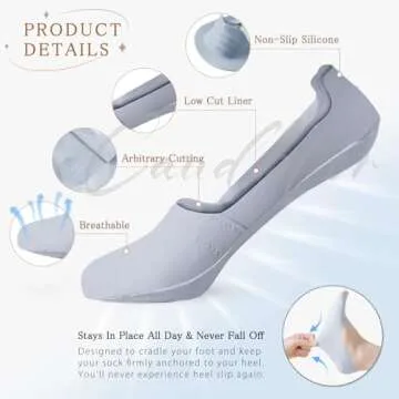 Caudblor Thin No Show Socks Low Cut Liner
