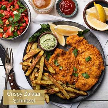 Jamie Geller Za'atar Spice Seasoning | Fresh Hyssop Herb Mix Spices (3.5 oz Glass Jar, 100g) OU KOSHER | Mediterranean Blend For Greek Yogurt, Hummus, Chicken, Meat, Beef, Lamb Chops | Dip For Bread