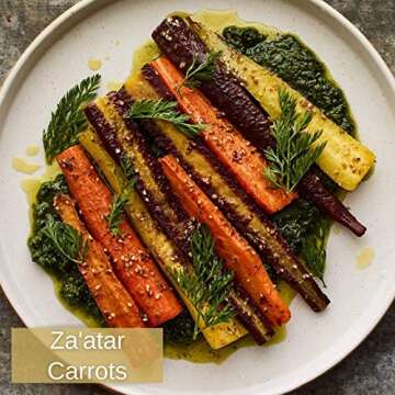 Jamie Geller Za'atar Spice Seasoning | Fresh Hyssop Herb Mix Spices (3.5 oz Glass Jar, 100g) OU KOSHER | Mediterranean Blend For Greek Yogurt, Hummus, Chicken, Meat, Beef, Lamb Chops | Dip For Bread