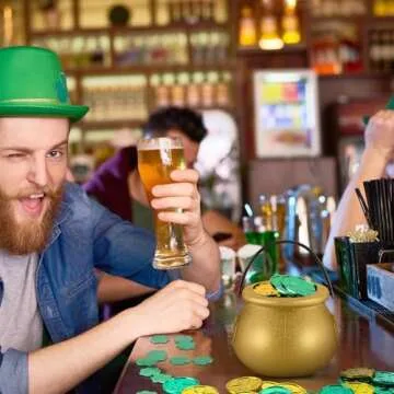 156 Piece St Patricks Day Decorations Set with Cauldrons