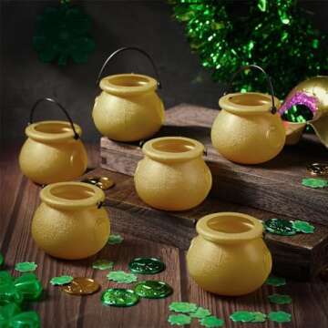 156 Piece St Patricks Day Decorations Set with Cauldrons