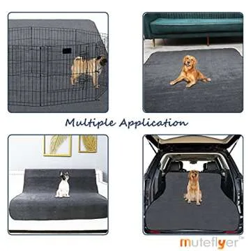 Washable Pee Pads for Dogs,Dog Pee Pads for Puppy Playpen,Puppy Kennel,Dog Crate-Quick Heavy Absorbency,Waterproof,Nonslip,Ideas for Pet Supplies,Gray,72" x 72"