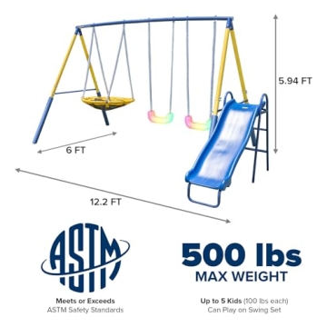 Sportspower Starlight Swing Set with LED Safety Swings